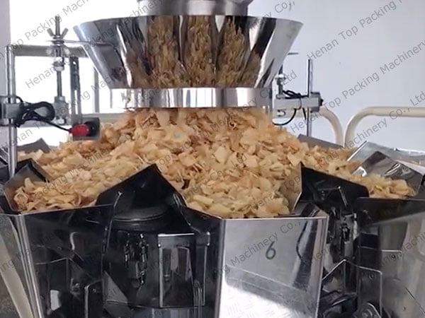 Pesadora multicabezal para envasado de patatas fritas