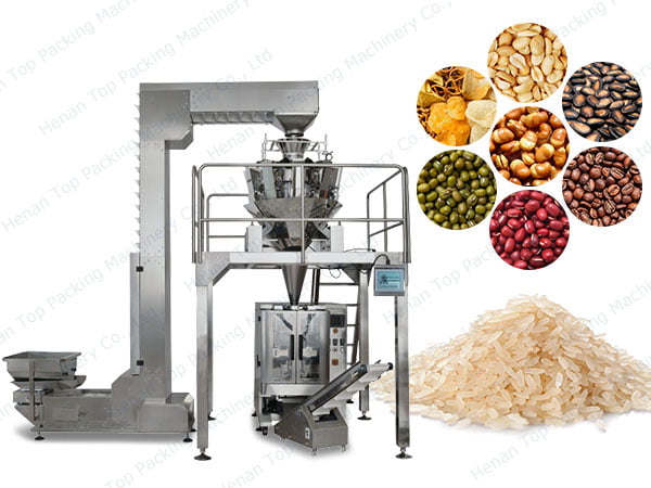 Machine d'emballage alimentaire de granulés de peseuse multi-têtes