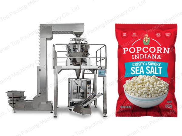 Multi-head weigher popcorn packing machine