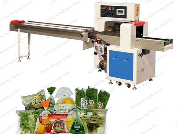 Vegetable wrapping machine
